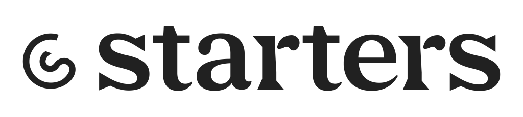 Het logo van starters in het zwart